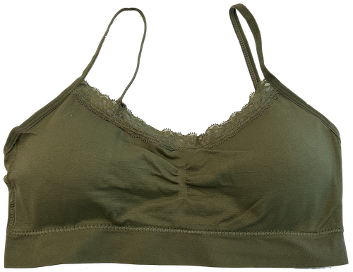 Lace Tipped Padded Adjustable Bra
