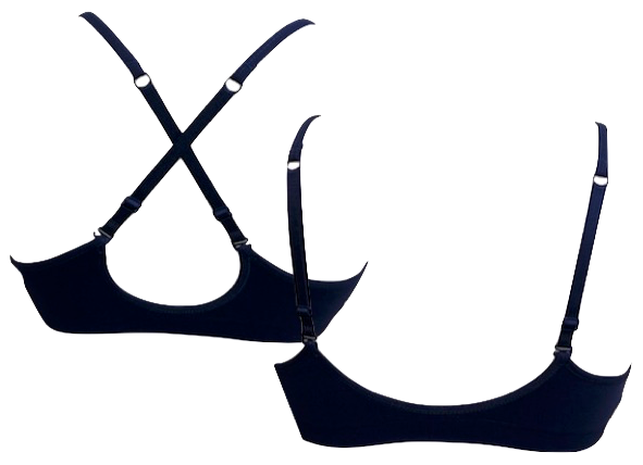 V-Front Adjustable / Convertible Straps Padded Bra