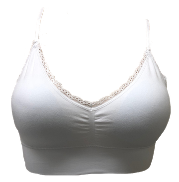 Lace Trimmed Clean Strap Padded Bra