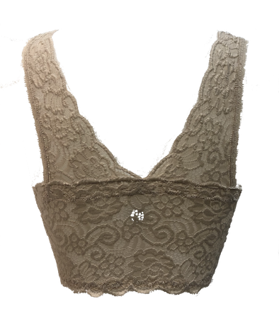 Wide Lace Detail Strap Bra