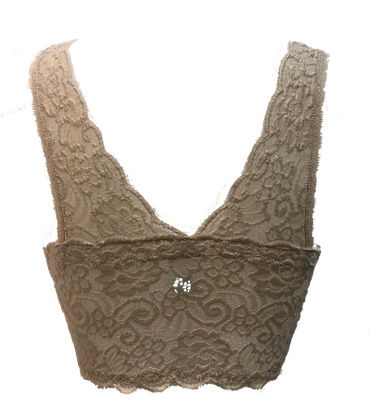 Wide Lace Detail Strap Bra