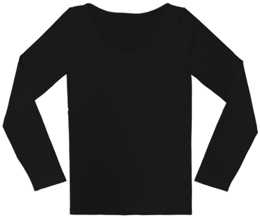 Long Sleeve Fitted Scoop Neck Top