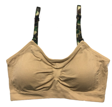 Camo Elastic Straps on a Scoopneck Seamless Bra