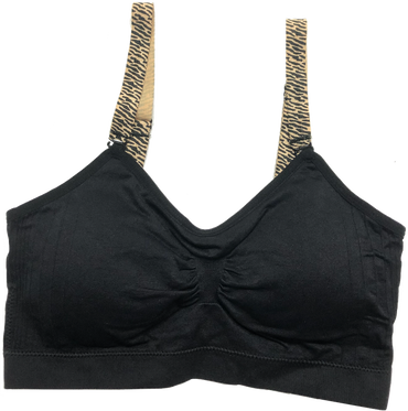 Nude Zepbra Elastic Straps on a Scoopneck Seamless Bra