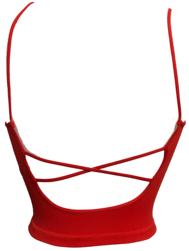 Back Scoop X-Cross Crop Ribbed Cami