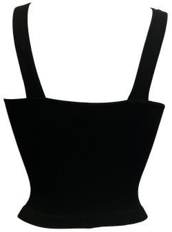 Ribbed V-Neck Strapped Back Tank