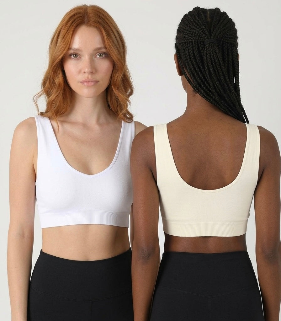 Reversible U/V-Neck Bra Friendly 1/2 Tank Bra