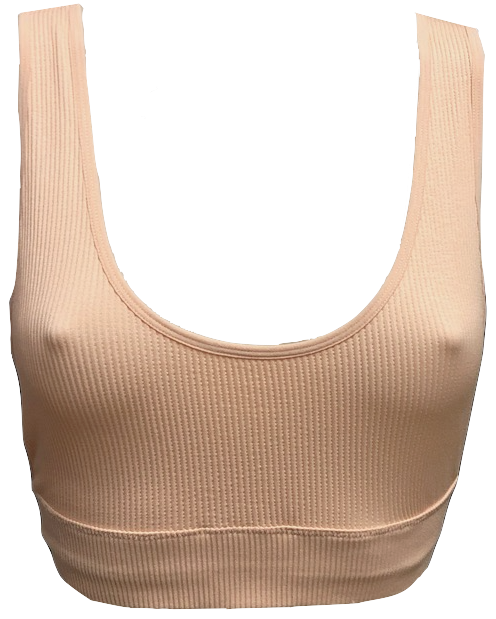 Deep Scoop Low Side Ribbed Bralette