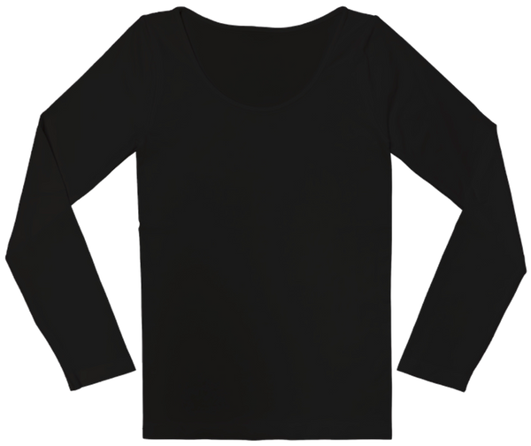 Long Sleeve Fitted Scoop Neck Top