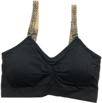 Nude Zepbra Elastic Straps on a Scoopneck Seamless Bra